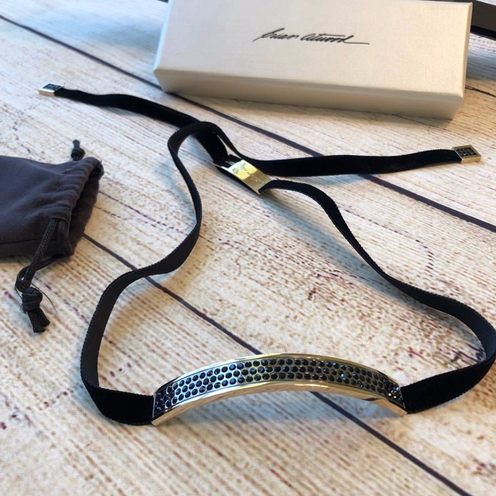 Brian Atwood Gold/Jet Stone Choker